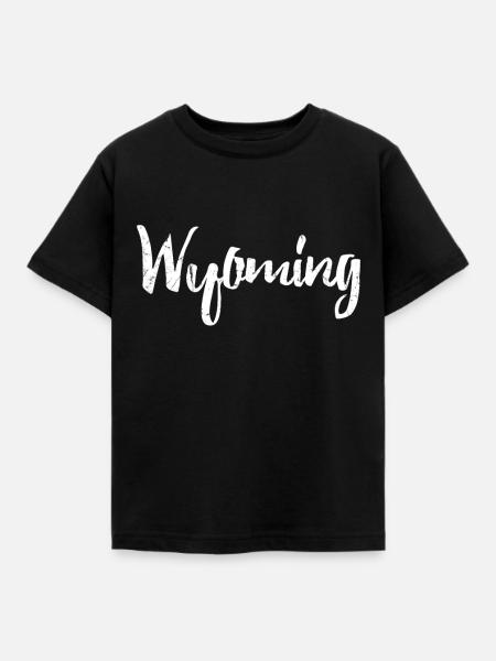 Wyoming - Kinder T-Shirt - Schwarz