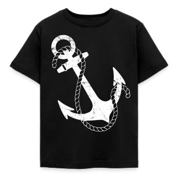Vintage Nautischer Anker - Kinder T-Shirt - Schwarz - Vorne - AI Model Kid Female (0cm)