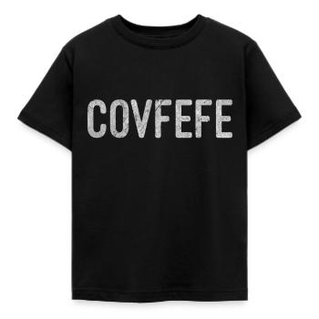 Covfefe Distressed - Kinder T-Shirt - Schwarz - Vorne - AI Model Kid Female (0cm)