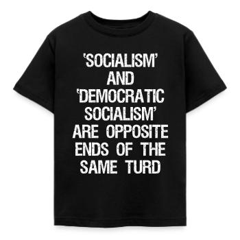 Anti Democratic Socialism - Kids' T-Shirt - black - Front - AI Model Kid Female (0cm)