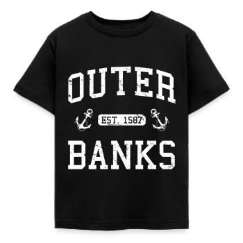 Outer Banks NC North Carolina - Kids' T-Shirt - black - Front - AI Model Kid Female (0cm)