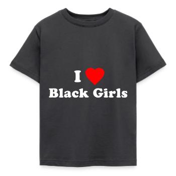 J'aime les filles noires - T-shirt Enfant - charbon - Devant - AI Model Kid Female (0cm)