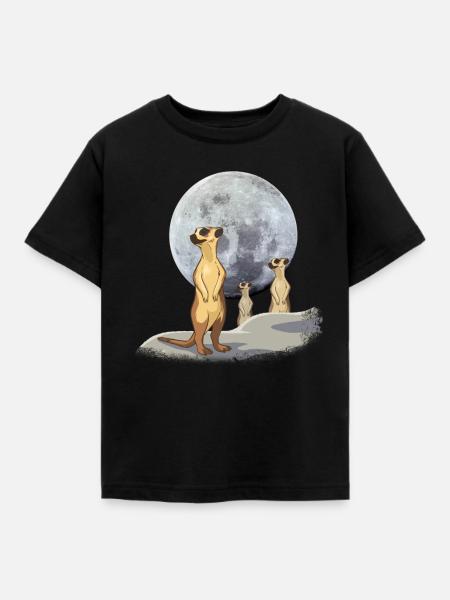 Erdmännchen - Kinder T-Shirt - Schwarz