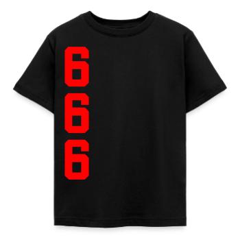 666 Satanic - Kids' T-Shirt - black - Front - AI Model Kid Female (0cm)