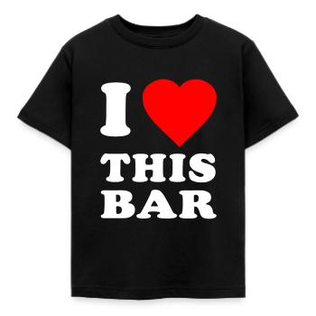 J'adore ce bar - T-shirt Enfant - noir - Devant - AI Model Kid Female (0cm)