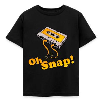 Oh Snap 80's Cassette Tape - Kids' T-Shirt - black - Front - AI Model Kid Female (0cm)
