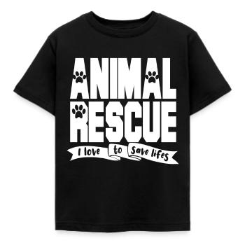 Protection des animaux Défenseur des animaux Chiens Chiens Chats - T-shirt Enfant - noir - Devant - AI Model Kid Female (0cm)