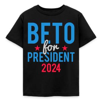 Beto For President 2024 - Kids' T-Shirt - black - Front - AI Model Kid Female (0cm)