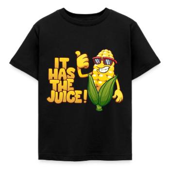 Mais es hat den Saft - Kinder T-Shirt - Schwarz - Vorne - AI Model Kid Female (0cm)