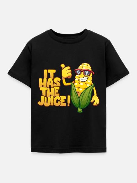 Mais es hat den Saft - Kinder T-Shirt - Schwarz