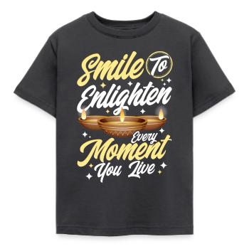 Diwali Hindus Sikh Fest der Lichter Geschenk - Kinder T-Shirt - Dunkelgrau - Vorne - AI Model Kid Female (0cm)