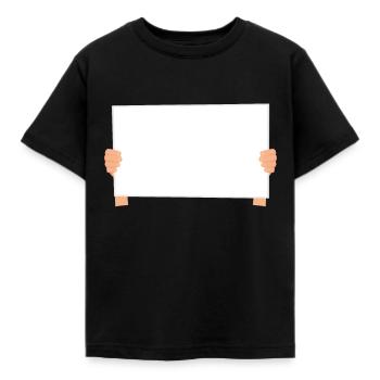 China Protest Solidarity Blank Sign - Kids' T-Shirt - black - Front - AI Model Kid Female (0cm)