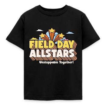 Field Day Allstars Unstoppable Together - Kids' T-Shirt - black - Front - AI Model Kid Female (0cm)