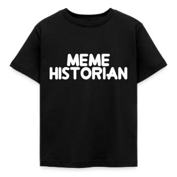 Meme Historian - Kids' T-Shirt - black - Front - AI Model Kid Female (0cm)