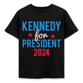 Robert Kennedy For President 2024 - Kids' T-Shirt - black - Front - AI Model Kid Female (0cm)