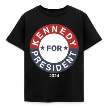 Robert F Kennedy RFK For President 2024 - Kids' T-Shirt - black - Front - AI Model Kid Female (0cm)