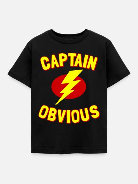 Capitán Obvio - Børne-T-shirt - sort