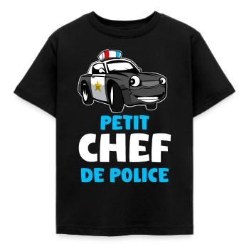 Petit Chef De Police - T-shirt Enfant - noir - Devant - AI Model Kid Female (0cm)