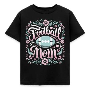 Fußball-Mama - Kinder T-Shirt - Schwarz - Vorne - AI Model Kid Female (0cm)