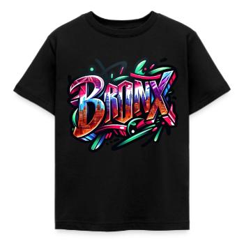 Bronx New York Graffiti - T-shirt Enfant - noir - Devant - AI Model Kid Female (0cm)