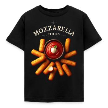 Bâtonnets de mozzarella - T-shirt Enfant - noir - Devant - AI Model Kid Female (0cm)