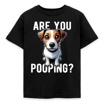 du? Lustiger Jack Russel Hund - Kinder T-Shirt - Schwarz - Vorne - AI Model Kid Female (0cm)