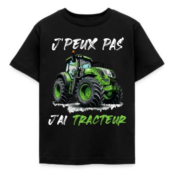 Je Peux Pas J'Ai Tracteur - Agriculture - T-shirt Enfant - noir - Devant - AI Model Kid Female (0cm)