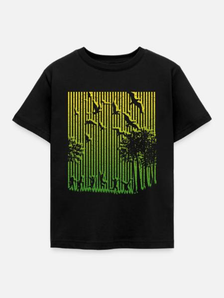 Illusion, Strichcode - Kinder T-Shirt - Schwarz