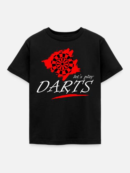 Let's Play Darts - Kinder T-Shirt - Schwarz