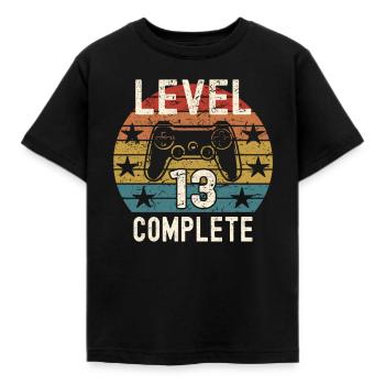 Gamer 13. Geburtstag Level 13 - Kinder T-Shirt - Schwarz - Vorne - AI Model Kid Female (0cm)
