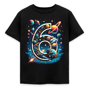 Astronaut 6. Geburtstag Weltraum Jungen 6 Jahre - Kinder T-Shirt - Schwarz - Vorne - AI Model Kid Female (0cm)