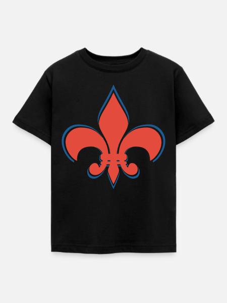 FLEUR DE LIS - Kinder T-Shirt - Schwarz
