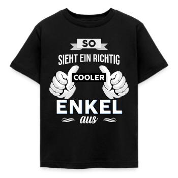 Enkel Enkelkind Opa Motiv cooler Spruch Sohn - Kinder T-Shirt - Schwarz - Vorne - AI Model Kid Female (0cm)