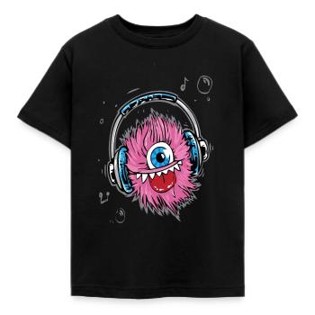 monster - Kids' T-Shirt - black - Front - AI Model Kid Female (0cm)
