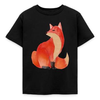Renards Renards Dessin Animaux Des Forêts Animaux - T-shirt Enfant - noir - Devant - AI Model Kid Female (0cm)