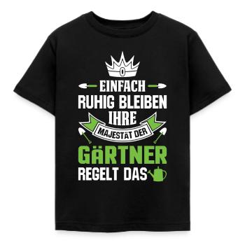 Gärtner Gärtnerei Gartenbau Spruch Gartenbauer - Kinder T-Shirt - Schwarz - Vorne - AI Model Kid Female (0cm)