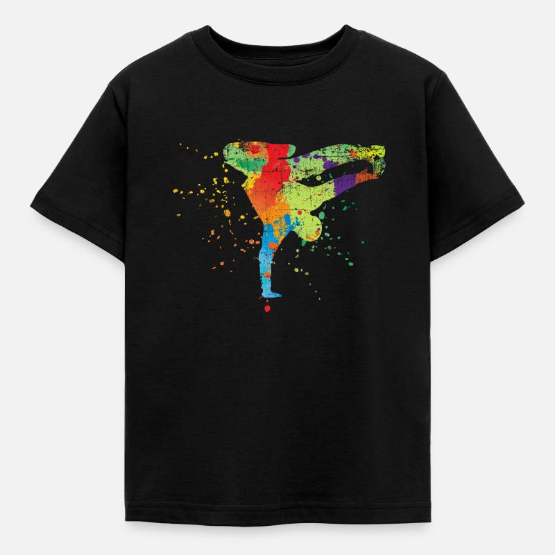 Breakdancer - Kinder T-Shirt - Schwarz