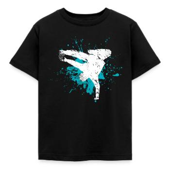 Breakdance - Kinder T-Shirt - Schwarz - Vorne - AI Model Kid Female (0cm)