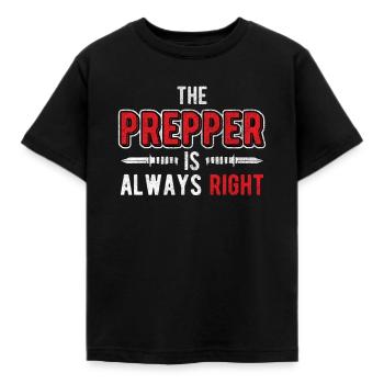 Prepper Survival Spezialist - Kinder T-Shirt - Schwarz - Vorne - AI Model Kid Female (0cm)