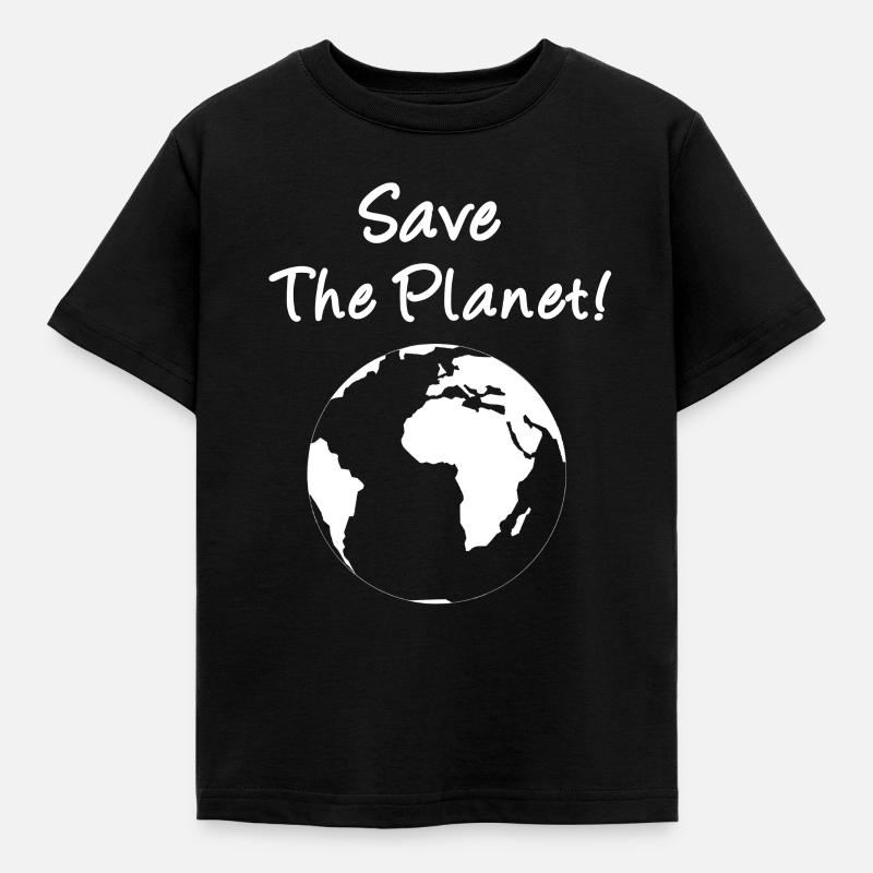 Save The Planet! - Kinder T-Shirt - Schwarz
