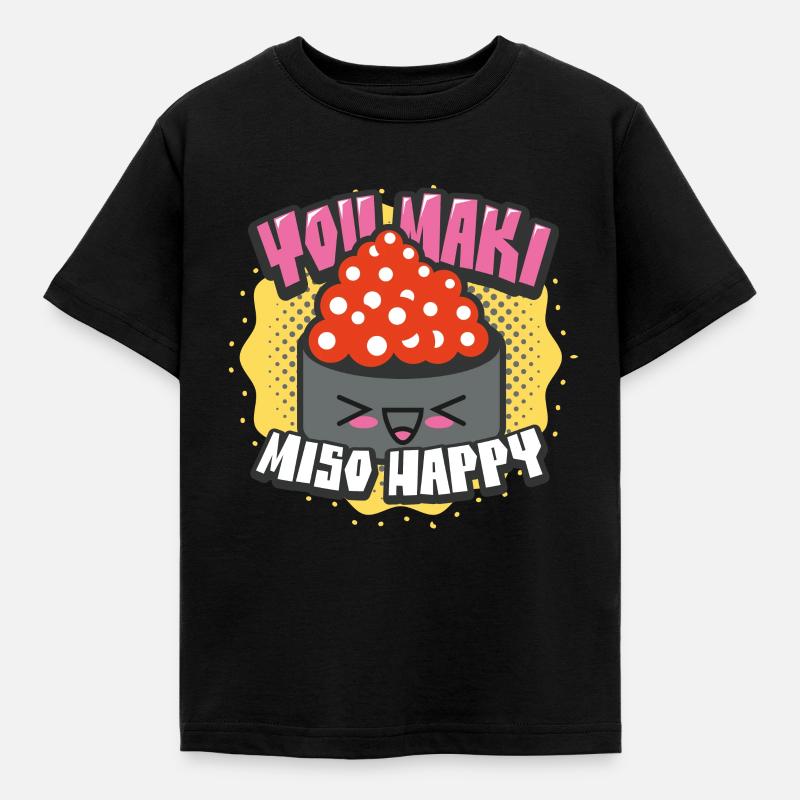 Sushi - Kinder T-Shirt - Schwarz