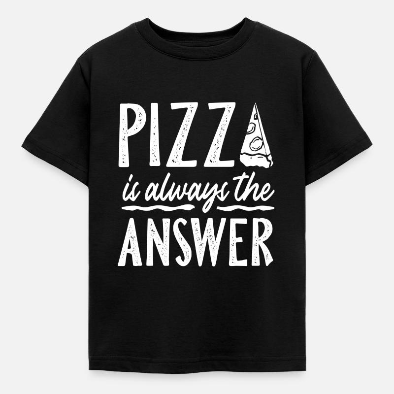 Pizza - Kinder T-Shirt - Schwarz