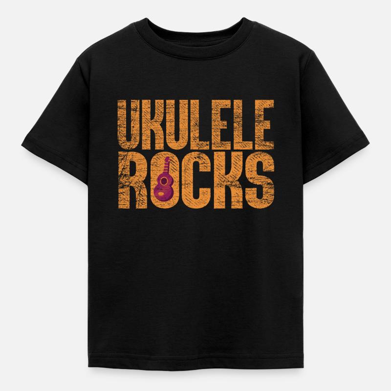 Roches de ukulélé - T-shirt Enfant - noir