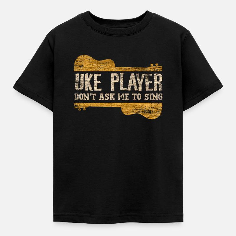 ukulele - Kids' T-Shirt - black