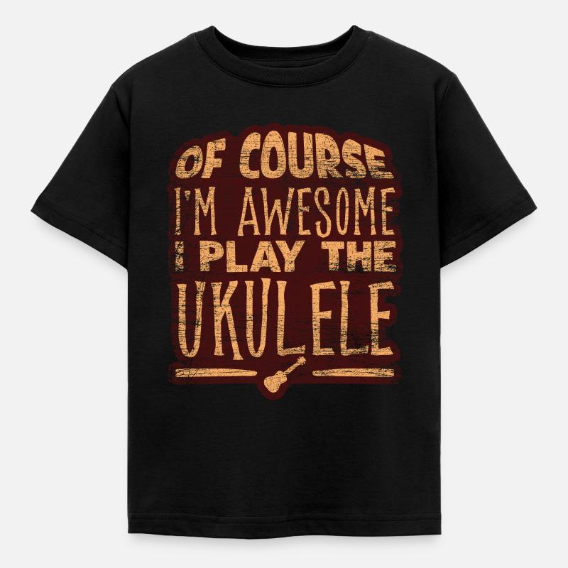 ukulele - Kids' T-Shirt - black