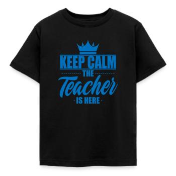 Teacher - Kids' T-Shirt - black - Front - AI Model Kid Female (0cm)