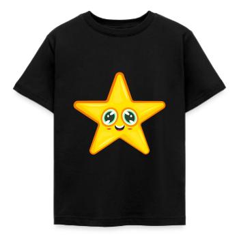 star - Kids' T-Shirt - black - Front - AI Model Kid Female (0cm)