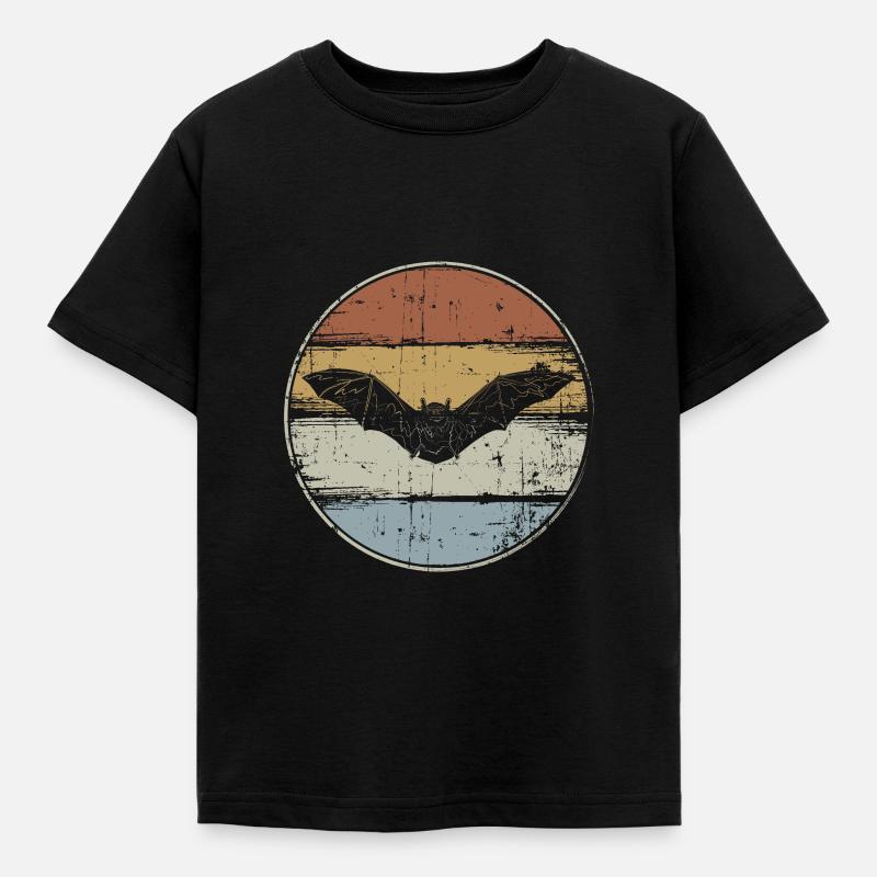 Fledermaus vintage - Kinder T-Shirt - Schwarz