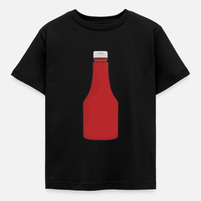 Ketchup - Kinder T-Shirt - Schwarz