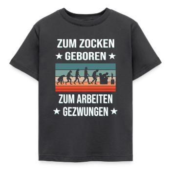 Jeu De jeu console Gamer Ordinateur Evolution - T-shirt Enfant - charbon - Devant - AI Model Kid Female (0cm)